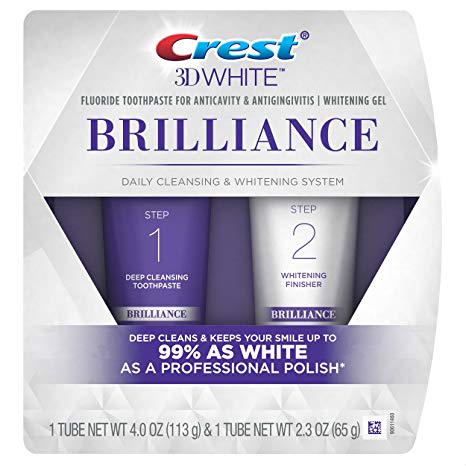 Crest 3D White Brilliance Toothpaste and Whitening Gel System, 4.0oz and 2.3oz