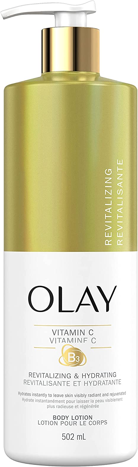 Olay Revitalizing & Hydrating Hand and Body Lotion with Vitamin C & Vitamin B3, 502 mL