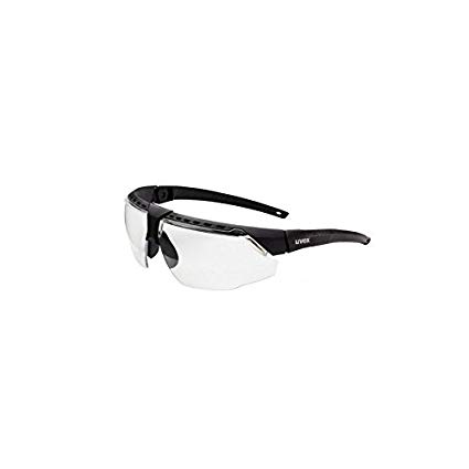 Uvex S2850HS Avatar Adjustable Safety Glasses with HydroShield Anti-Fog Coating, Standard, Black