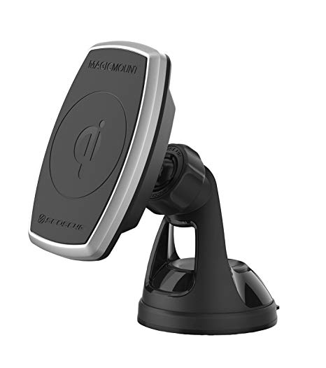 SCOSCHE MPQ2WD-XTSP MagicMount Pro Charge 10W Magnetic Qi-Certified Phone/GPS Suction & Adhesive Wireless Charge and Mount with Car Charger and Micro-USB Cable for The Car