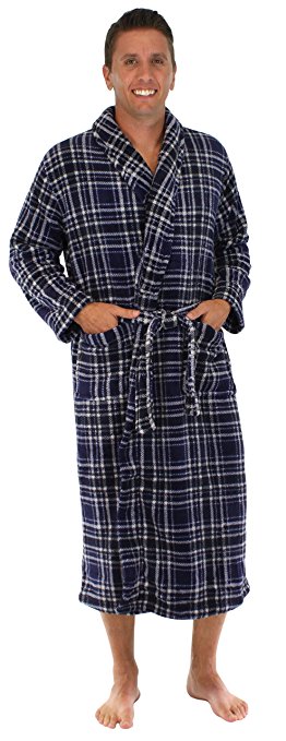 PajamaMania Men’s Fleece Long Robe