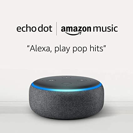 Echo Dot (3rd Gen, 2018 release) - Charcoal and 4 months of Amazon Music Unlimited FREE w/ auto-renewal