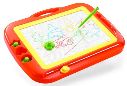 Holy Stone Magnetic Drawing Board Erasable Colorful Doodle Sketch Large Size Upgraded Version,Color Orange