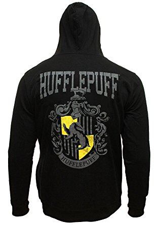 Bioworld Harry Potter Men's Distressed House Crest Licensed Full Zip Hoodie Sweatshirt