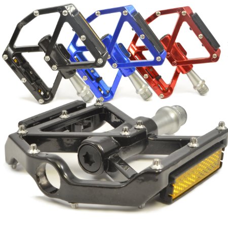 Lumintrail PD-606S MTB/BMX Road Mountain Bike Bicycle Platform Pedals Flat Alloy Sealed Bearing 9/16" inch. Comes with our 100% Lifetime Guarantee