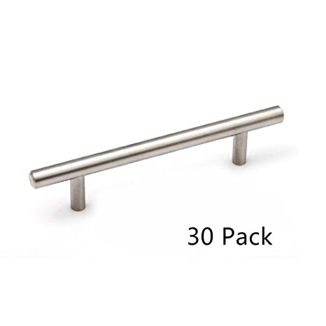 Gobrico GB201HSS76 Stainless Steel 76mm/3in Kitchen Cupboard Cabinet Handle Drawer Pull Knob Overal Length 5in -30Pack