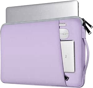 13 Inch Laptop Sleeve Case for MacBook Air/Pro, 13-13.3 inch Notebook, MacBook Air M3 M2 Sleeve 13.6 Inch, 13.5 Surface Laptop 6/5/4/3, Computer Carrying Bag with Handle Pocket, Purple