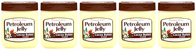 Lot of 5 jars Petroleum Jelly Cocoa Butter Scented 4 oz. each