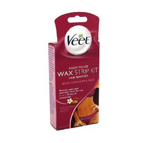 Veet Body Bikini and Face Hair Remover Wax Kit 20 Count Pack of 2