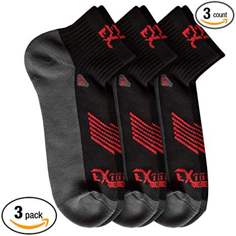Extreme Gear High Performance Athletic Quarter Running Cycling Socks - Moisture Wicking Ultra Breathable Socks