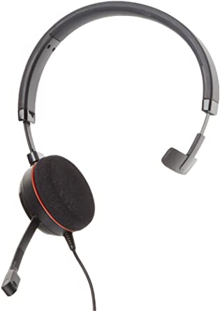 Jabra Evolve 20 MS Wired Headset, Mono Telephone Headset for Greater Productivity, Superior Sound for Calls and Music, USB Connection, All Day Comfort Design, MS Optimized