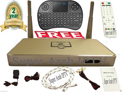 Super Arabic IPTV box with 750  channels,1080p, Wi-Fi and FREE keyboard by SUPER ARAB IPTV