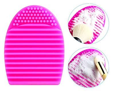 AY Silicone Brush Egg Cosmetic Makeup Brush Cleaner (Colour may Vary)