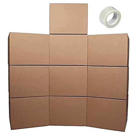 Cheap Cheap Moving Boxes Medium Moving Boxes (10-Pack) & Roll Of Tape