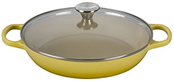 Le Creuset of America Enameled Cast Iron Buffet Casserole with Glass Lid, 3 1/2 quart, Soleil