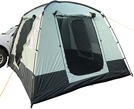 Skandika Pitea Mini-van Campervan Tent Awning 4 Person Man, Vehicle Car Extension, with 4 Entrances, Mosquito Mesh, Freestanding, 300x300cm in size with 225cm Height & Sewn-In Groundsheet