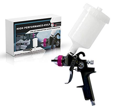 Paint Spray Gun - HVLP Pain Sprayer Gun - Professional Automotive Spray Gun Kit - Touch Up Painter Tools - Gravity Feed Paint Air Paint Sprayer for Cars, Home, and Shop. (1.4 mm LEHVLP)