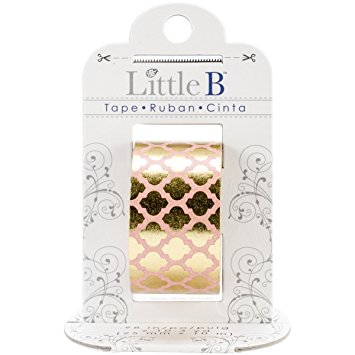 Little B 100409 Decorative Foil Paper Tape, Gold Moroccan Window