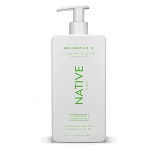 Native Volumizing Conditioner | Cucumber & Mint | Sulfate Free & Paraben Free, 16.5 oz- 1Pack, White