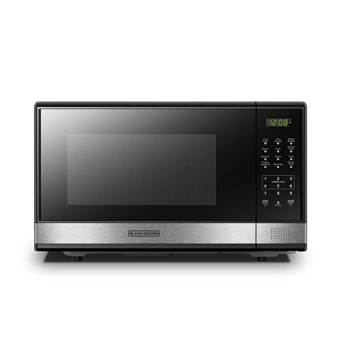 BLACK+DECKER Digital Microwave Oven with Turntable Push-Button