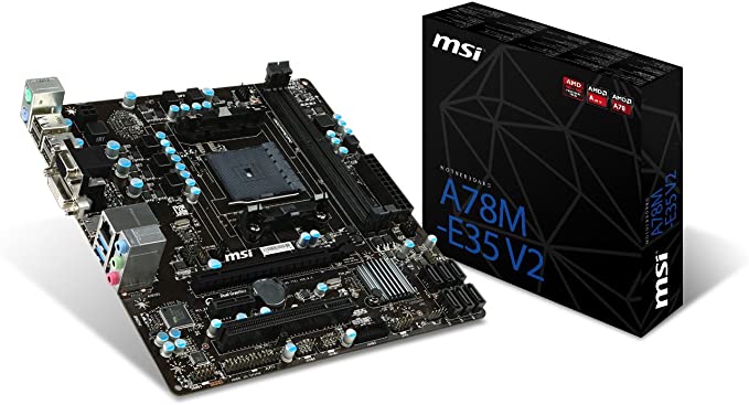 MSI AMD FM2  A78 DDR3 SATA 6Gb/s USB 3.0 HDMI Micro ATX Motherboard (A78M-E35 V2)