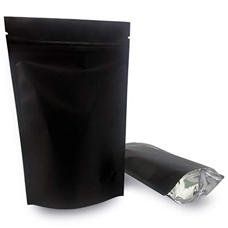 Bellvy 110 Black Matte Smell Proof Bags | Mylar Bags| 4x6 Inches | Resealable Treat Bags | Cookie Bags | Great for Samples and Gift Giveaways!