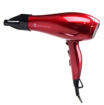 JINRI Professional Blow Dryer Ionic with Styling Concentrator Nozzle and Cold Shot Button 2 Speeds 3 Heat Settings CETL Certified Hair Dryer,1875W,Red