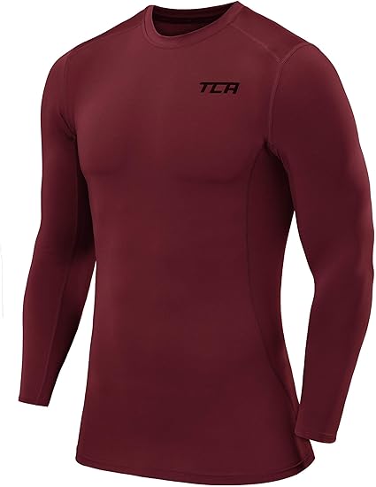 TCA Men and Boys' Long Sleeve Compression Shirt Men, Athletic Workout Men Sports Undershirt Base Layer Top