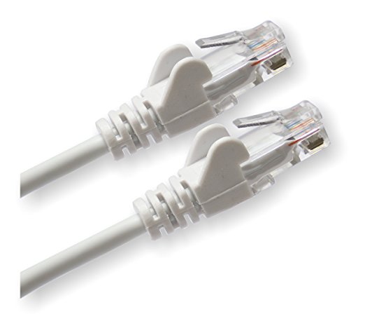 rhinocables 3m 3 metre White Cat5e Ethernet RJ45 High Speed Network Cable Lead Cat 5e