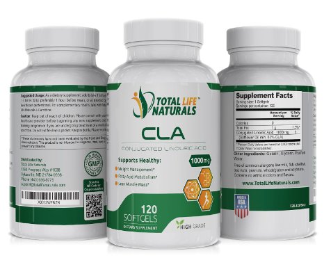 #1 PREMIUM CLA Complex 1000mg Safflower Oil Conjugated Linoleic Acid Supplement, Natural Fat Burner And Weight Loss Softgels for Men and Women