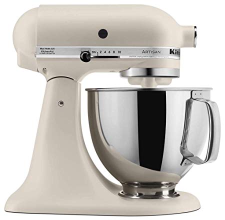 KitchenAid KSM150PSFL Artisan Stand Mixers, 5 quart, Matte Fresh Linen (Renewed)