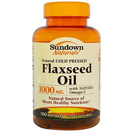 Sundown Naturals Flaxseed Oil 1000 Mg, 100 Count