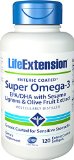 Life Extension Super Omega-3 EPADHA with Sesame Lignans and Olive Extract 120 softgels
