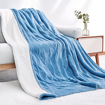 Electric Heated Blanket Twin Size 62"x 84" Flannel & Shu Velveteen Reversible, Fast Heating and for Full Body Warming with 10 Hours Auto Off & 4 Heat Settings, Machine Washable, Home Office Use