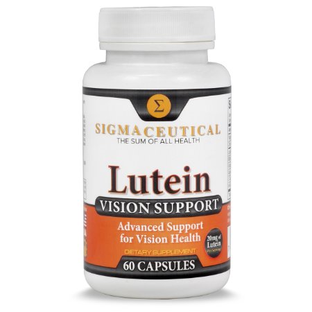 Premium Lutein Vision Support Formula Best Eye Care and UV Protection w High Potency Lutein 20mg Vitamin A Bilberry Extract Grape Seed Zinc for Eye Strain Dry Eyes Red Eyes -60 Capsules