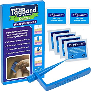 Deluxe Micro TagBand Skin Tag Remover Kit with Extra Bands and Free Retainer Box