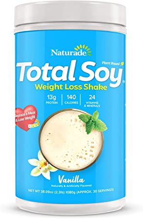 Naturade Total Soy Protein Powder and Meal Replacement Shakes for Weight Loss, Vanilla (30 Servings)