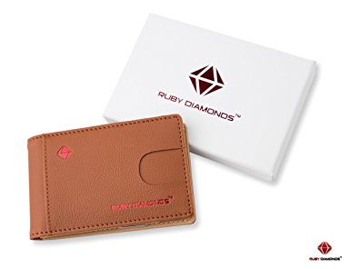 McWallee Fashion Money Clip Wallet For Men - Bifold Slim Leather Wallet With Money Clip