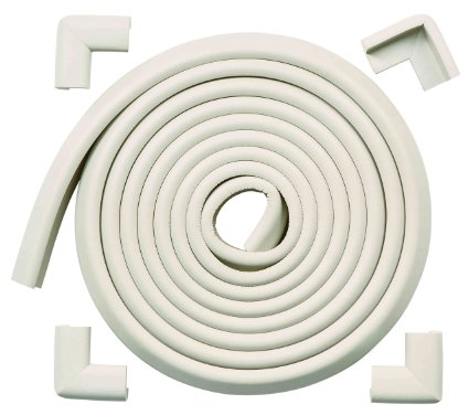 Roving Cove 15ft Edge  4 Corners EXTRA PURE EXTRA DENSE EXTRA LONG Safe Edge and Corner Cushion - VALUE PACK - OYSTER Premium Childproofing Edge Corner Guard - Child Safety Home Safety Furniture and Table Edge Corner Protectors