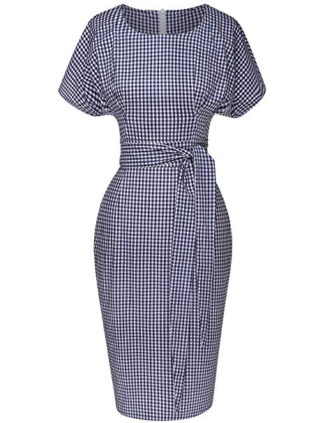 GownTown Women's 50s 60s Vintage Sexy Fitted Office Pencil Dress