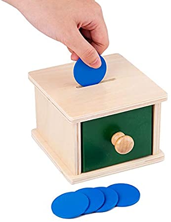 Weide Montessori Infant Coin Box Preschool Learning Materi