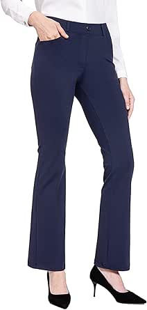 BALEAF Womens Dress Pants 29"/31" Yoga Work Pants Straight Leg/Bootcut Pull On Slacks Business Casual Office Pockets