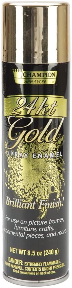 Chase 8-1/2-Ounce Brilliant Finish Metallic Spray Enamel, 24-Karat Gold
