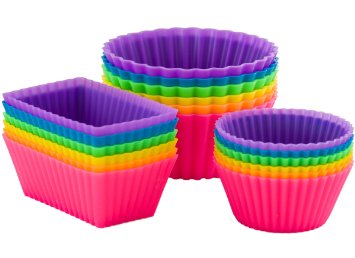 Pantry Elements Silicone Baking Cups / Cupcake Liners / Bento Bundle Lunch Box Dividers / 18-Pack
