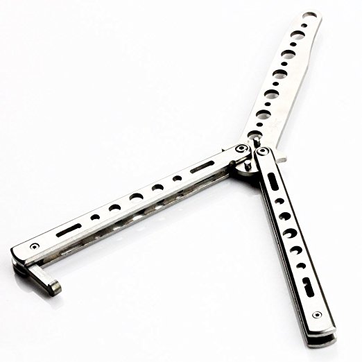 Icetek Sports Stainless Steel Metal Trainer Butterfly Balisong Style Trainer