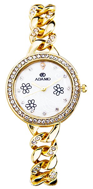 Adamo Adele Mop Analogue White Dial Women's Watch-Ad84Bm01