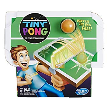 Tiny Pong Solo Table Tennis Kids Electronic Handheld Game Ages 8 and Up