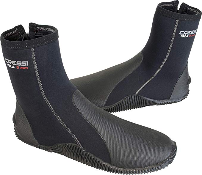 Cressi Tall Neoprene Boots for Snorkeling, Scuba Diving, Canyoning, Available in Neoprene 5 & 7 mm | Isla: Designed in Italy