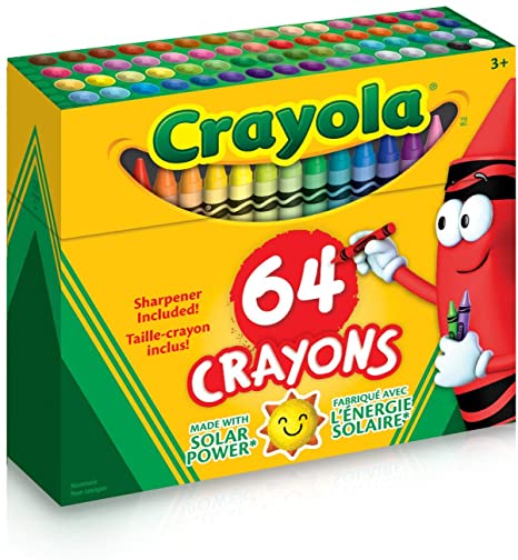 Crayola Crayons, Crayon Box with Sharpener, 64 ct