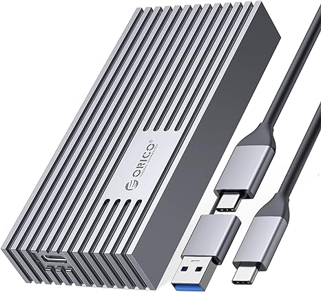 ORICO NVMe SSD Enclosure 40Gbps M.2 to USB-C Adapter for NVMe M-Key 4TB SSD 2280, Aluminum M2 External SSD Case, Compatible with Thunderbolt 3/4 USB3.2/3.1/3.0/Type C -M234-GY